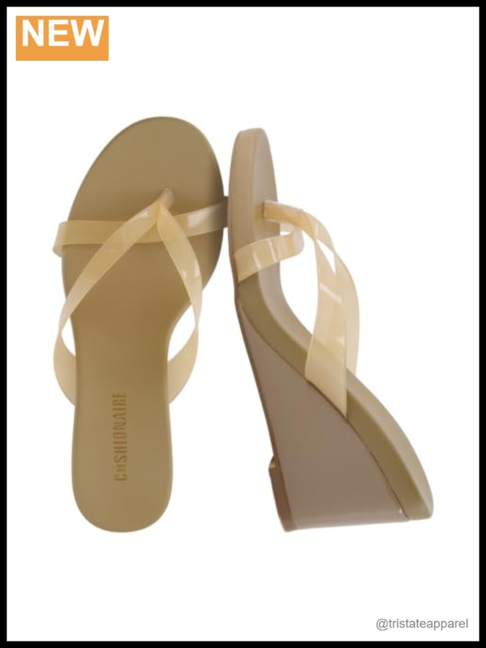 CUSHIONAIRE Mona Slip-On Lightweight Wedge Sandals with Crossover Strap